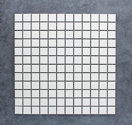 Off White Unglazed Small Square Mosaic Tiles