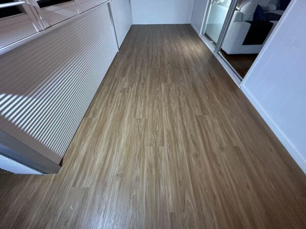 Riverhill Elegant NSW Spotted Gum Hybrid Flooring - case reference - patio