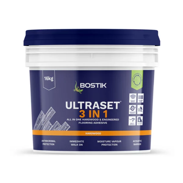 Bostik Ultraset 3-in-1 timber flooring adhesive 16kg pail
