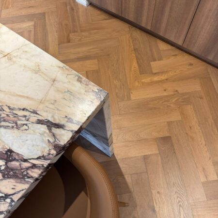 Wonderwood Herringbone Smoked Brown Engineered Timber Flooring Scene