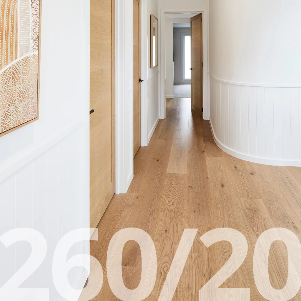 Hurford Genuine Oak 260/20 engineered oak flooring in a hallway