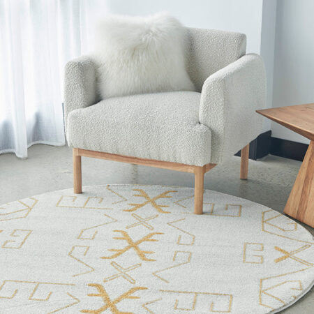 Rug Culture Paradise Cala Gold Round Rug