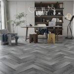 Aqua Wood Plus Blue Mountain Laminate Herringbone Flooring