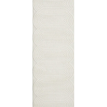 Rug Culture Lotus Carl White Runner Rug