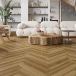 Riverhill Elegant Natural Spotted Gum Hybrid Herringbone Flooring