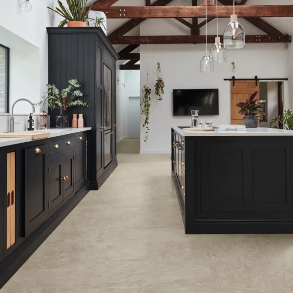 Karndean Korlok Tortora Breccia Marble flooring in a room setting