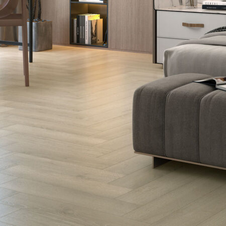 Clever Choice Shield Everlast Lettered Olive Herringbone Laminate Flooring
