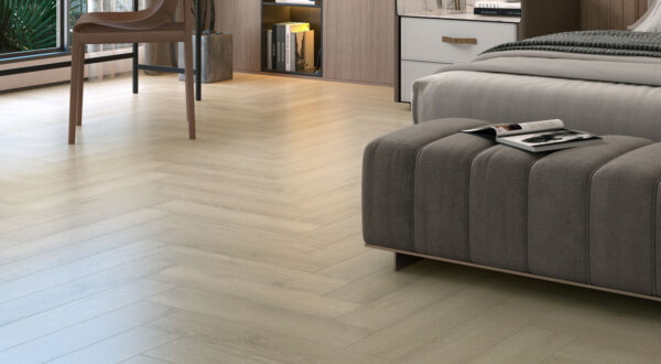 Clever Choice Shield Everlast Lettered Olive Herringbone Laminate Flooring