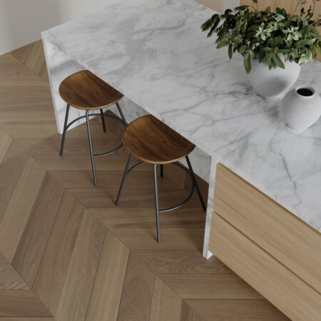 Wonderwood Herringbone Tan Brown Engineered Timber Flooring Scene