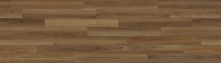 Hybrid flooring being installed plank by plank in Natural Spotted Gum