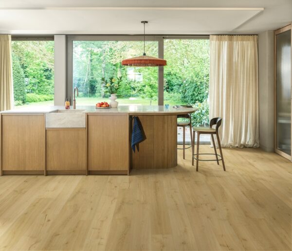 Quick-Step Impressive Almond oak Laminate Flooring Scene