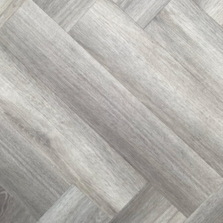 HTT Obsidian Herringbone Estate Grey Oak hybrid flooring