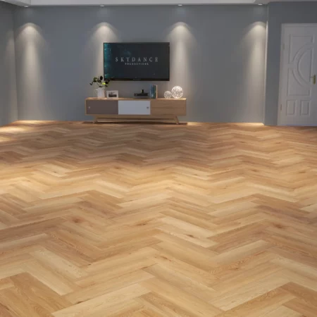 Ornato Herringbone Oak Saffron Hybrid Flooring Scene
