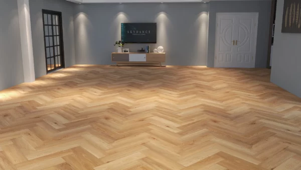 Ornato Herringbone Oak Saffron Hybrid Flooring Scene