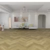 Ornato Herringbone Oak Sofia hybrid flooring scene in a contemporary room