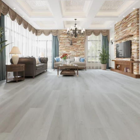Swish Aqua Vincentia Oak waterproof laminate flooring in a residential interior