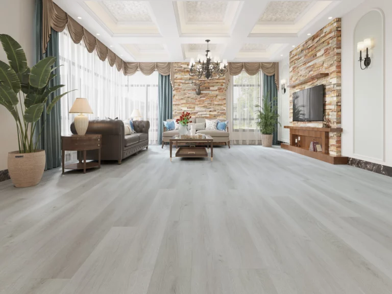 Swish Aqua Vincentia Oak waterproof laminate flooring in a residential interior