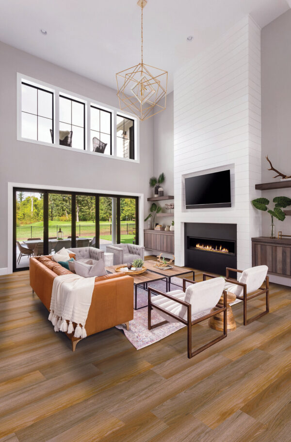 Kenbrock Cushionwood XL Murray Spotted Gum Luxury Vinyl Flooring Scene