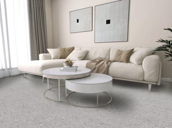 Kenbrock Cushionstone Venetian Terrazzo Luxury Vinyl Flooring Scene