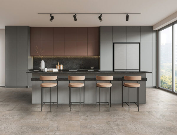 Kenbrock Cushionstone Peperino Concrete Luxury Vinyl Flooring Scene