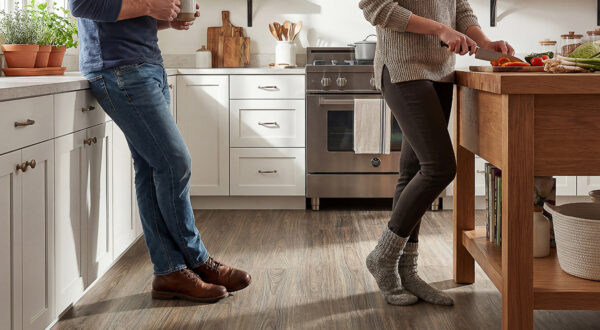 Clever Choice Ocean Lily Spotted Gum flooring in a room setting