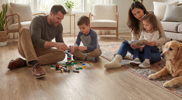 Clever Choice Ocean Daisy Meadow Vinyl Flooring Scene 2