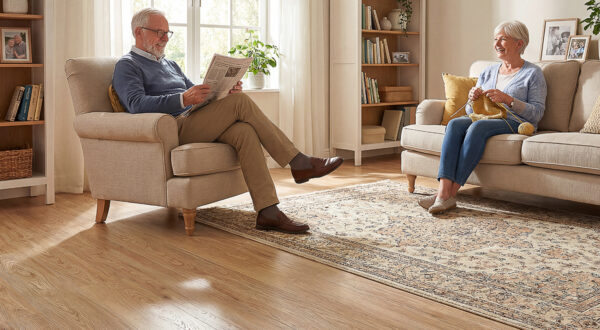 Clever Choice Ocean Aster Field Vinyl Flooring Scene 2