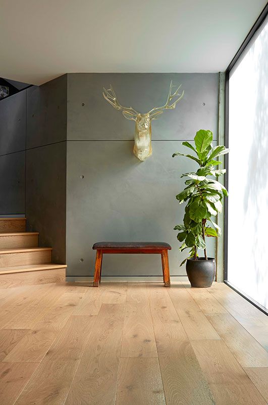 Prestige Oak Champagne engineered flooring in a room setting