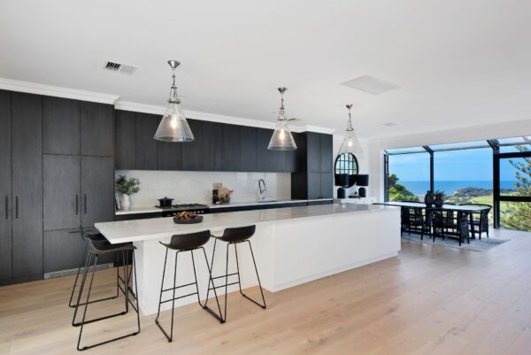 Prestige Oak Crema engineered flooring in a room setting