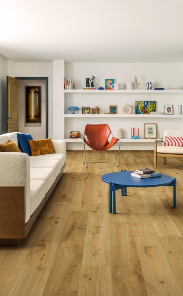 Quick-Step Impressive Ultra Truffle Oak laminate flooring in a room setting