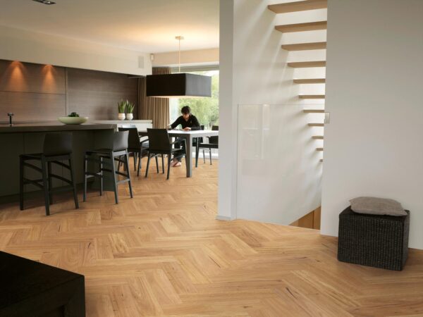 Sidura Herringbone Blackbutt Matt Engineered Timber Flooring Scene