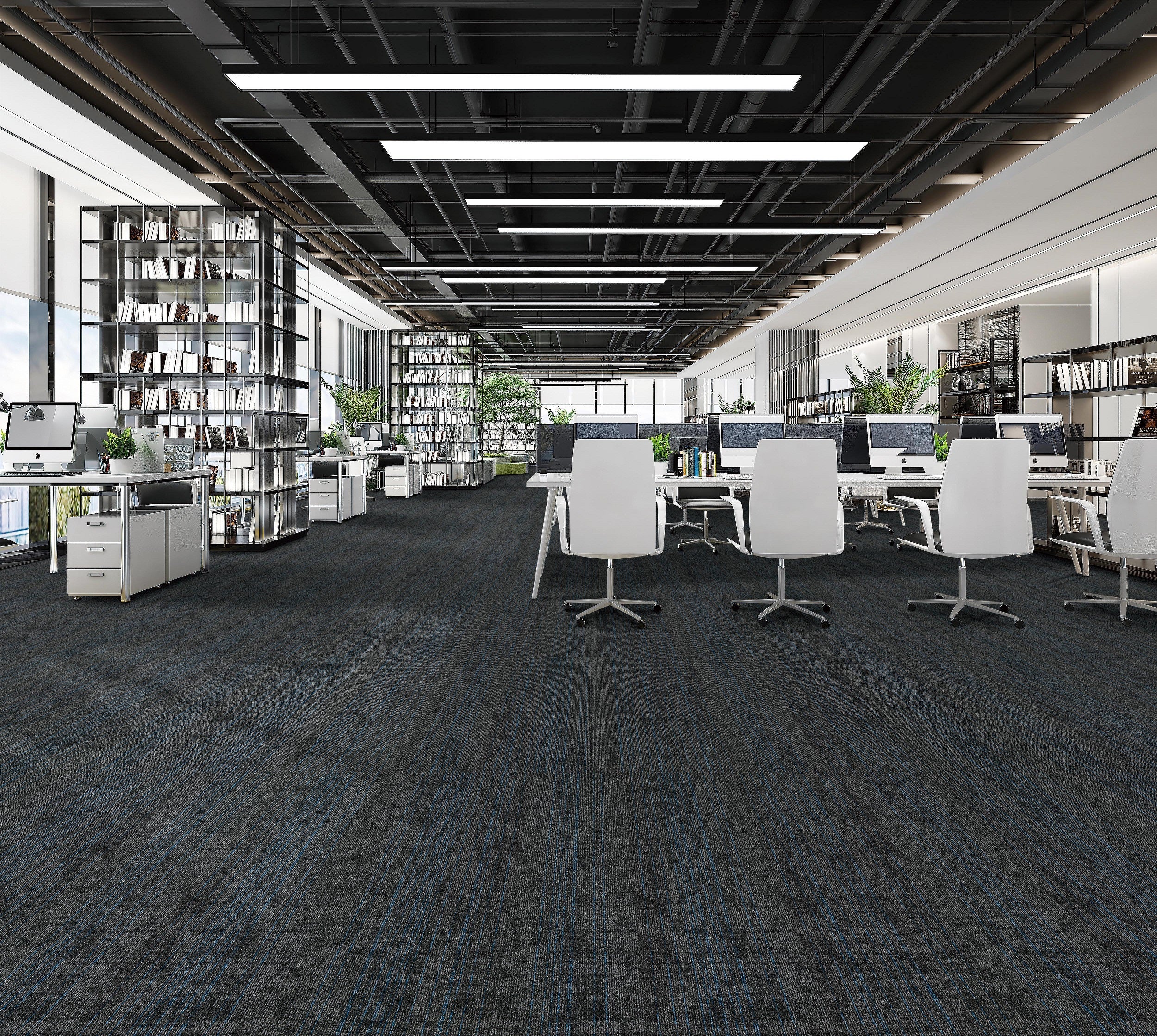 NFD Aurora Plus Azure grey with blue carpet tiles