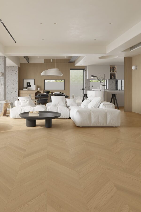 iDesign Chevron Tinge Clay Engineered Timber Flooring