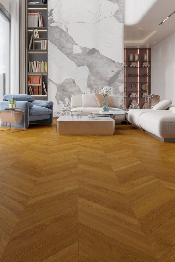 iDesign Chevron Beige Ash Engineered Timber Flooring