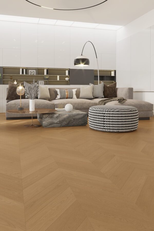 iDesign Chevron Light Neutral Engineered Timber Flooring