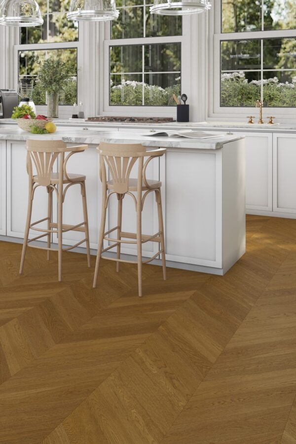 iDesign Chevron Coral Sand Engineered Timber Flooring