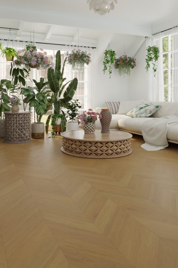 iDesign Chevron Light Malt Engineered Timber Flooring