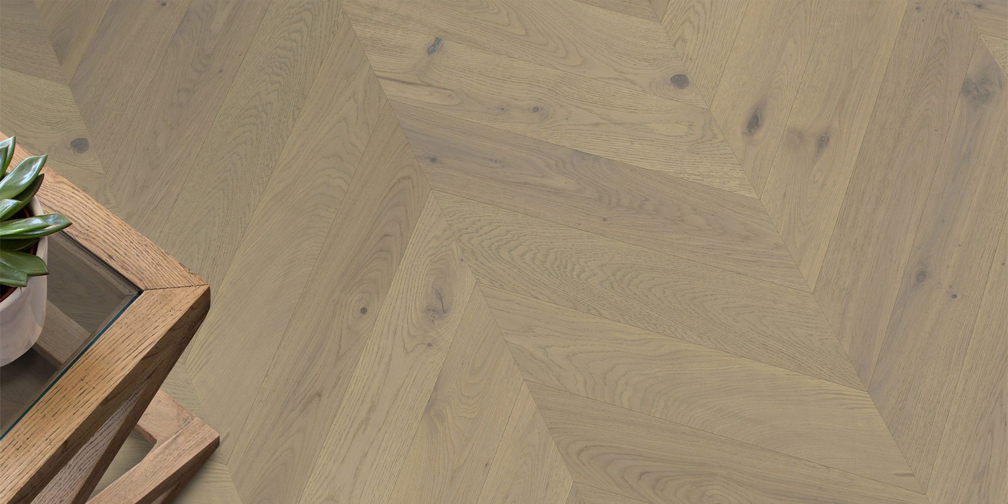 Godfrey Hirst Corsica Chevron Weathered Oak pale washed grey oak engineered timber flooring