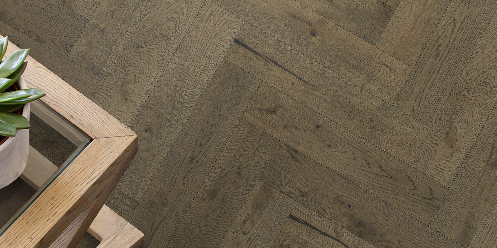 Godfrey Hirst Corsica Herringbone Coffee Oak dark brown oak engineered timber flooring