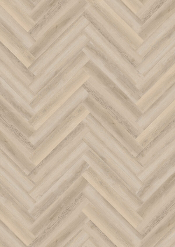 ArtiFloor Premium Herringbone Hamptons Haze 4.5mm vinyl flooring laid in a herringbone pattern