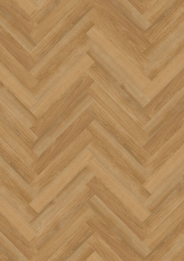 ArtiFloor Premium Herringbone Sierra Oak 4.5mm vinyl flooring laid in a herringbone pattern