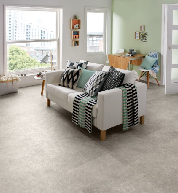 Polyflor Camaro Burnished Concrete Vinyl Tile Flooring