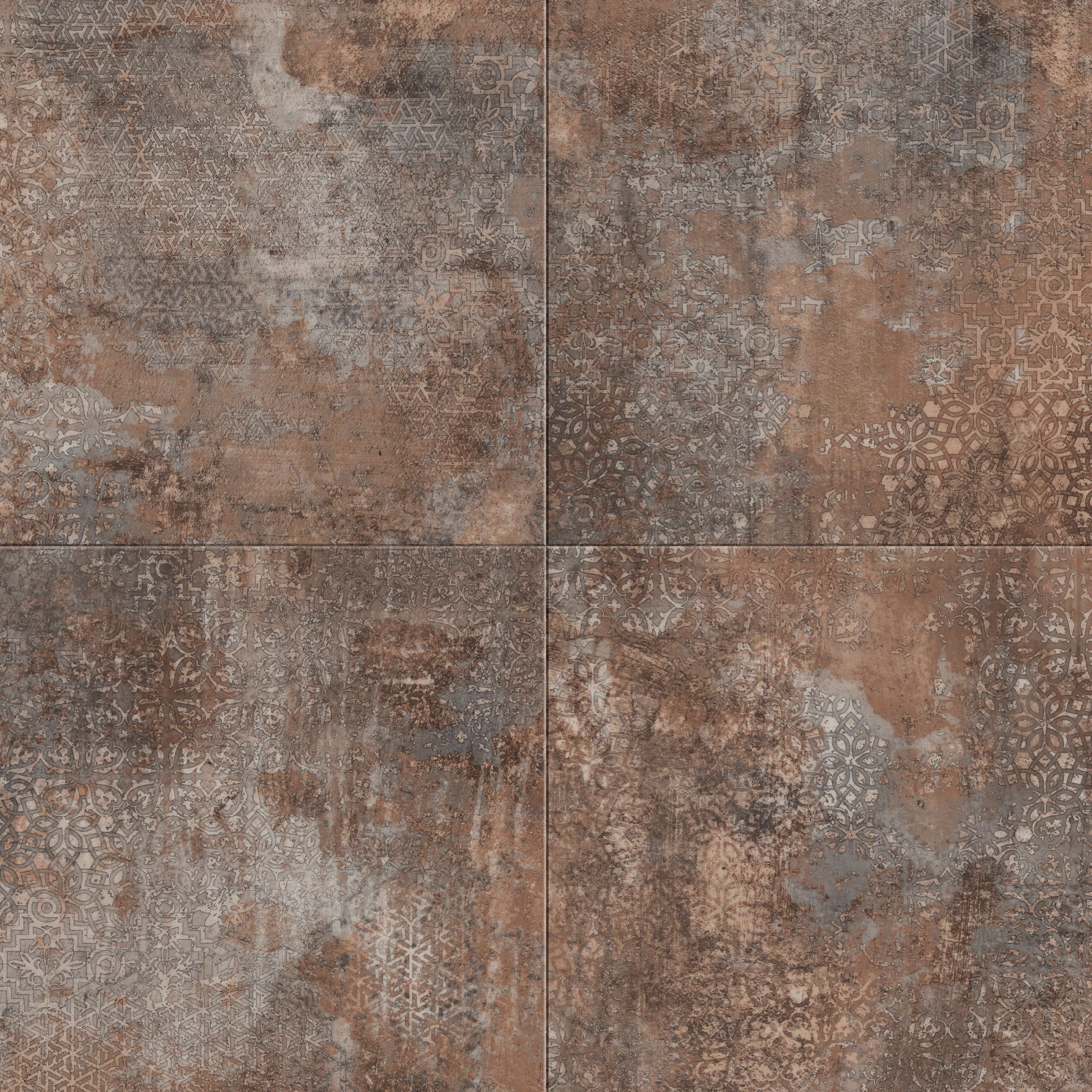 Polyflor Expona Commercial Rusted Stencil Concrete Vinyl Tile Flooring