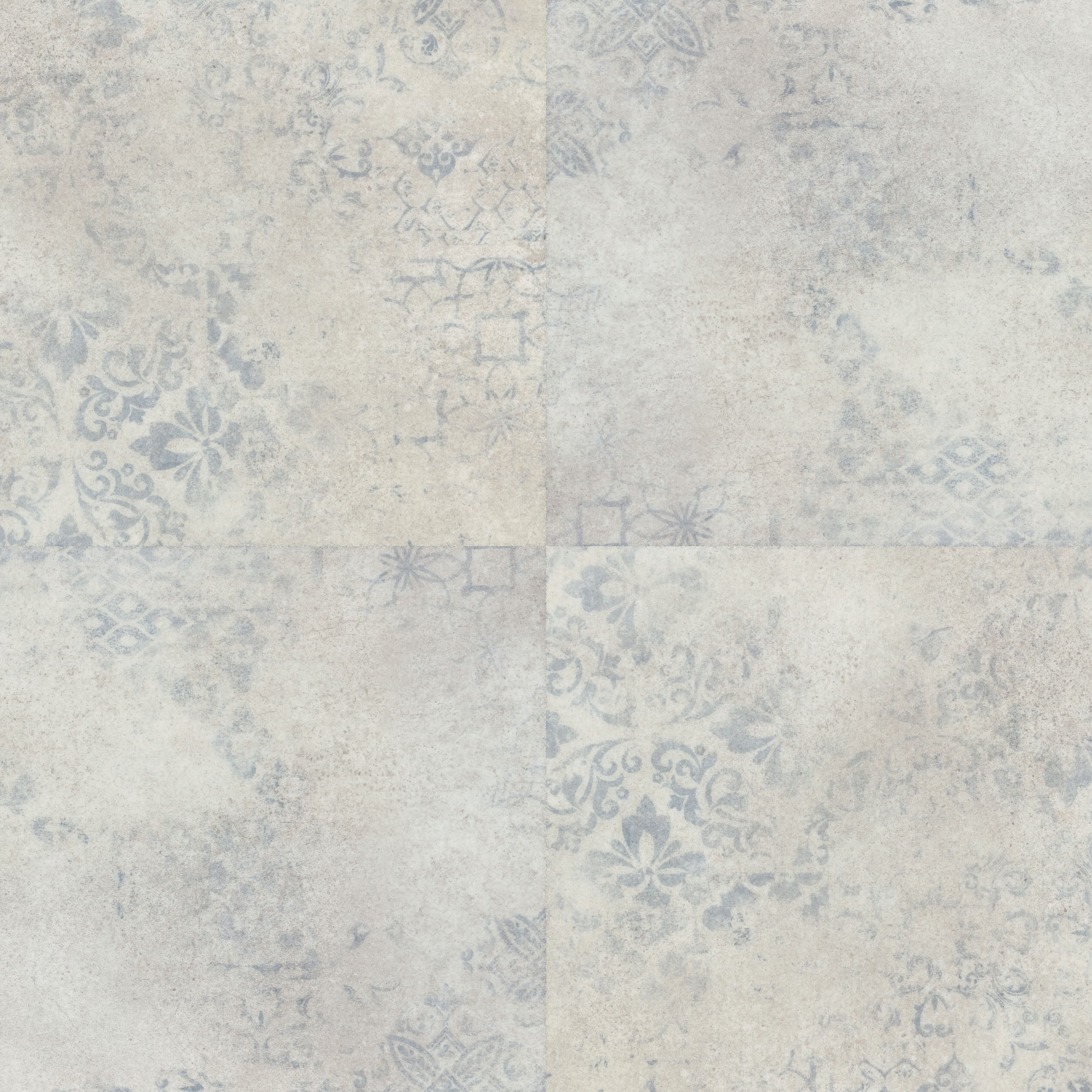 Polyflor Expona Commercial Blue Stencilled Concrete Vinyl Tile Flooring