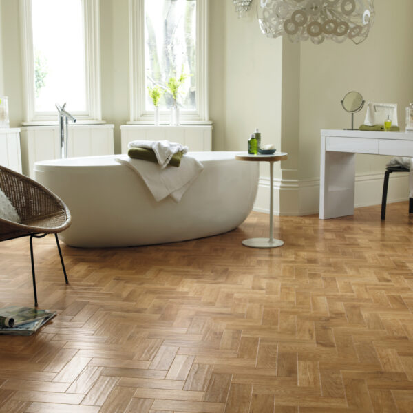Karndean Art Select Blond Oak Parquet Luxury Vinyl Tile room scene