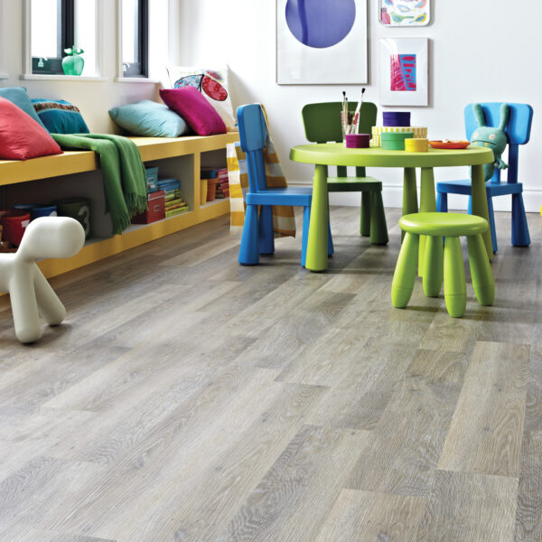 Karndean Knight Tile Lime Washed Oak Luxury Vinyl Plank Flooring room scene