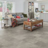 Karndean Knight Tile Grey Riven Slate Luxury Vinyl Tile Flooring room scene