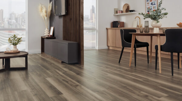 Karndean Van Gogh Gluedown Smoked Maple Vinyl Plank Flooring room scene