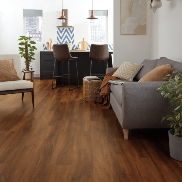 Karndean Van Gogh Gluedown Marron Elm Vinyl Plank Flooring room scene