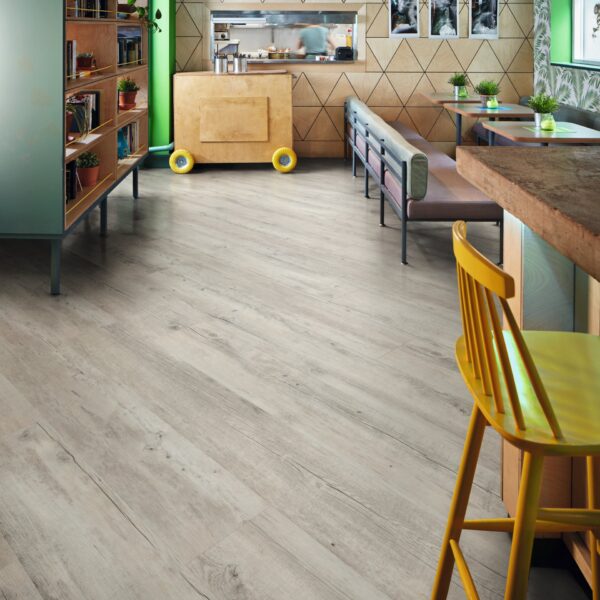 Karndean Van Gogh Gluedown Light Distressed Oak Vinyl Plank Flooring room scene